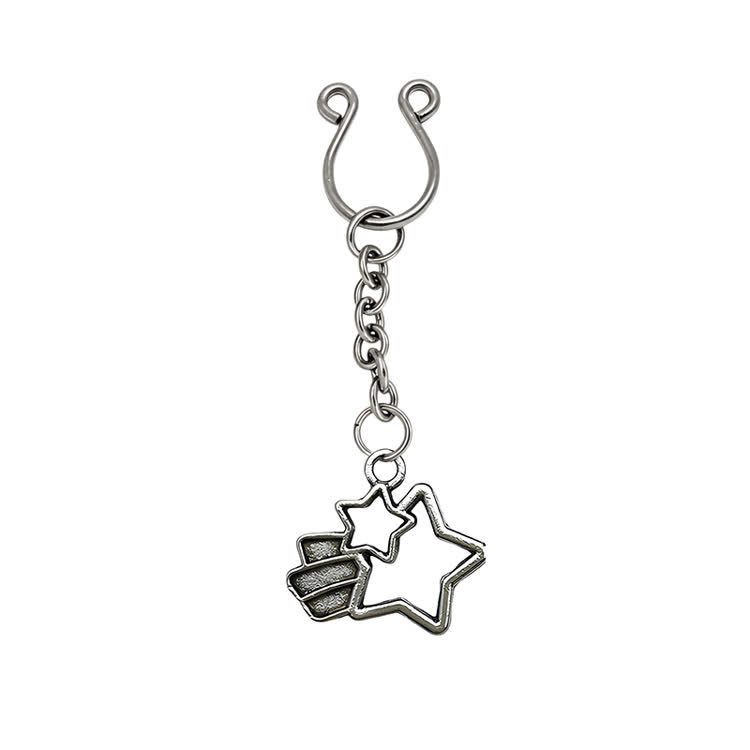 Shooting Star Chain Adjustable Nipple Clamp SM Accessories - Silver A - 2 pack (one pair) - image 2