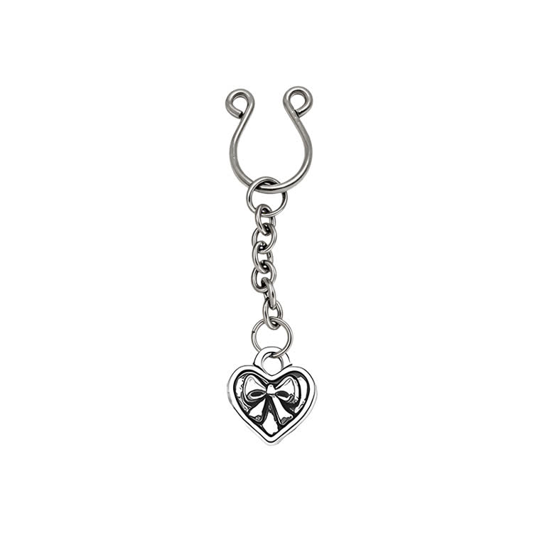Bow Heart Chain Adjustable Nipple Clamp SM Accessories - image 2