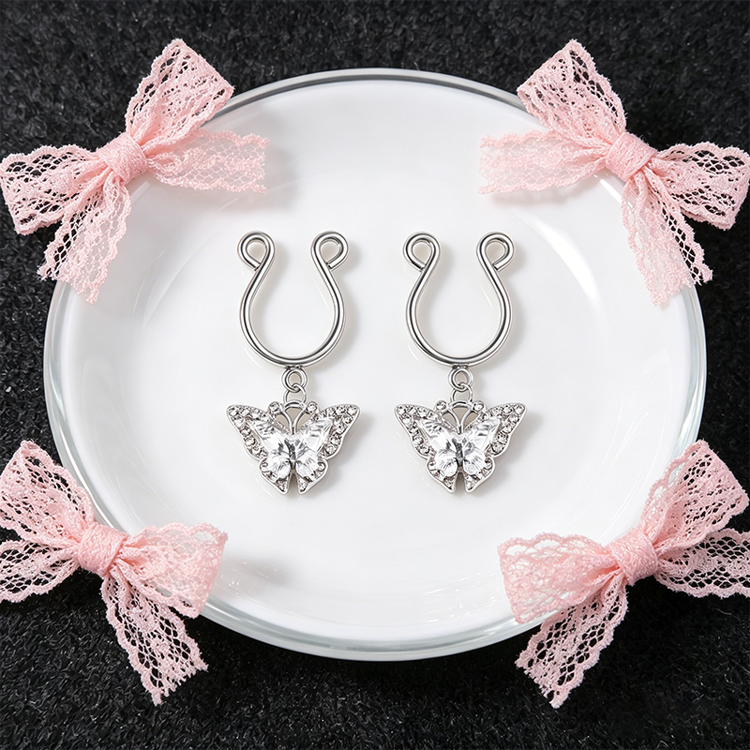 Clear Butterfly Adjustable Nipple Clamp SM Accessories - image 1