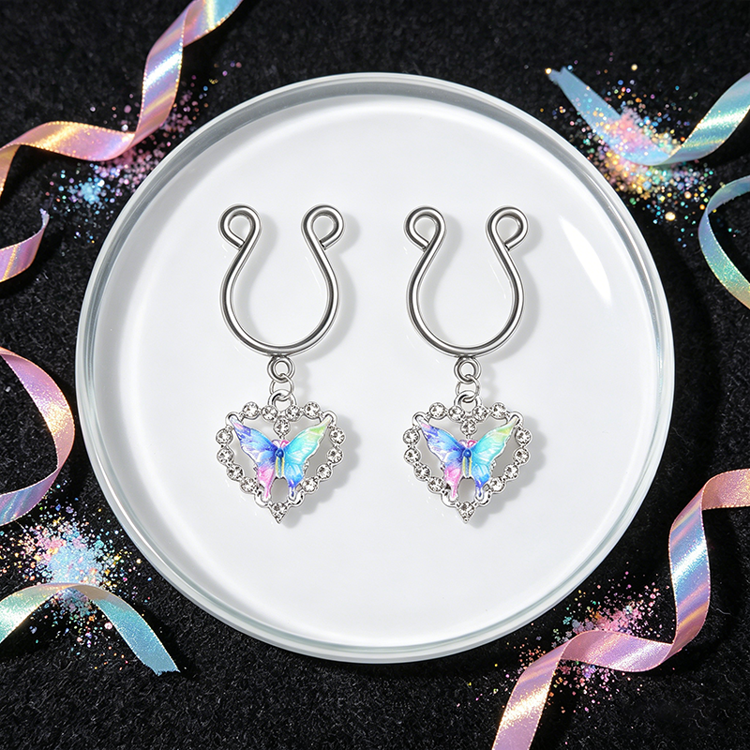 Heart Frame Butterfly Adjustable Nipple Clamp SM Accessories - image 1