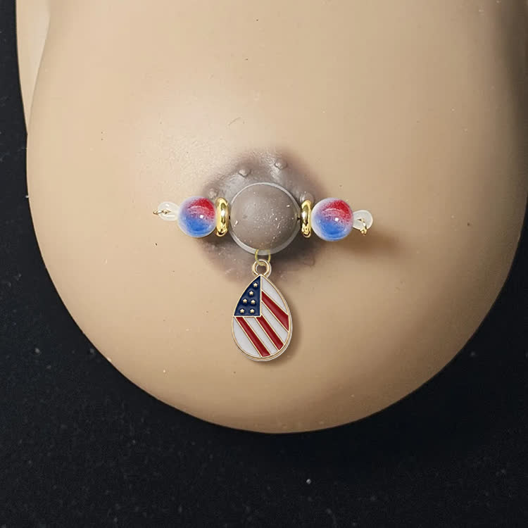 Red Blue Stripe Adjustable Nipple Clamp SM Accessories - image 2