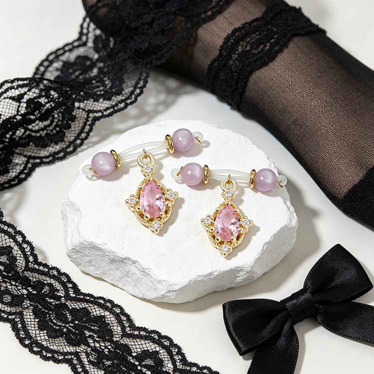 Teardrop Crystal Adjustable Nipple Clamp SM Accessories - image 1