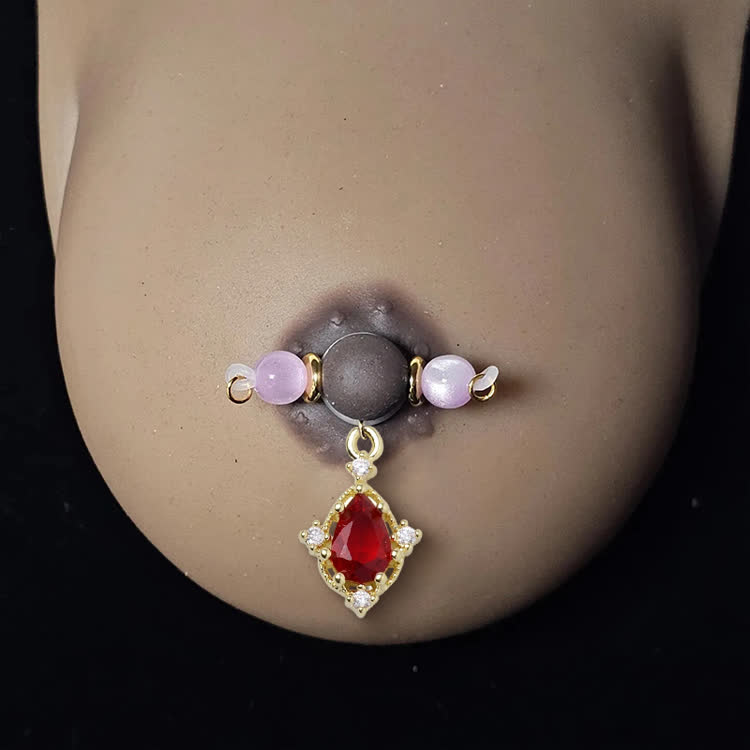 Red Crystal Adjustable Nipple Clamp SM Accessories - image 2