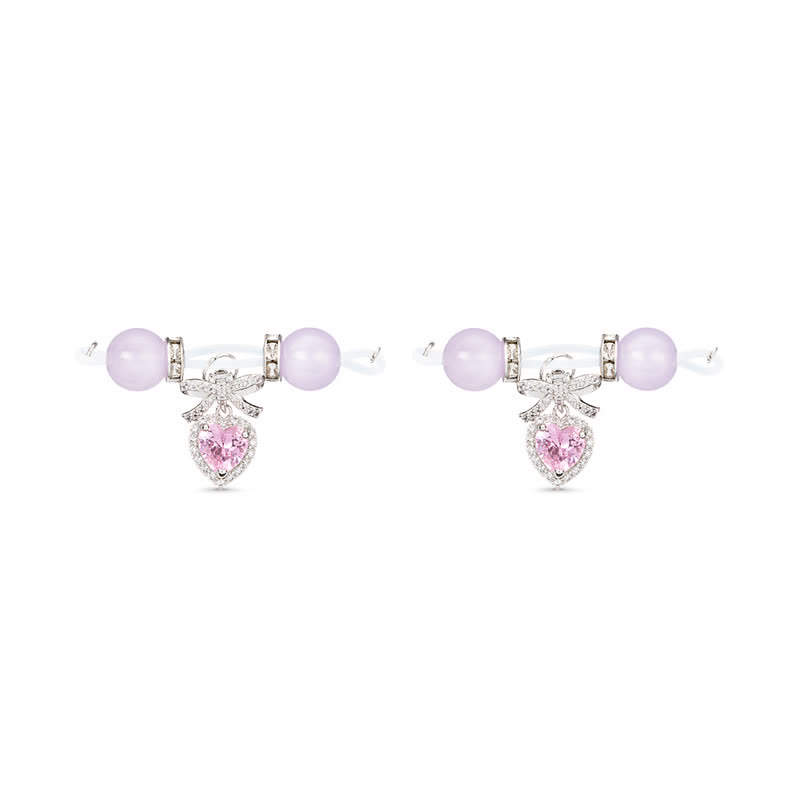 Pink Beaded Bow Adjustable Non-Piercing Nipple Rings - image 8