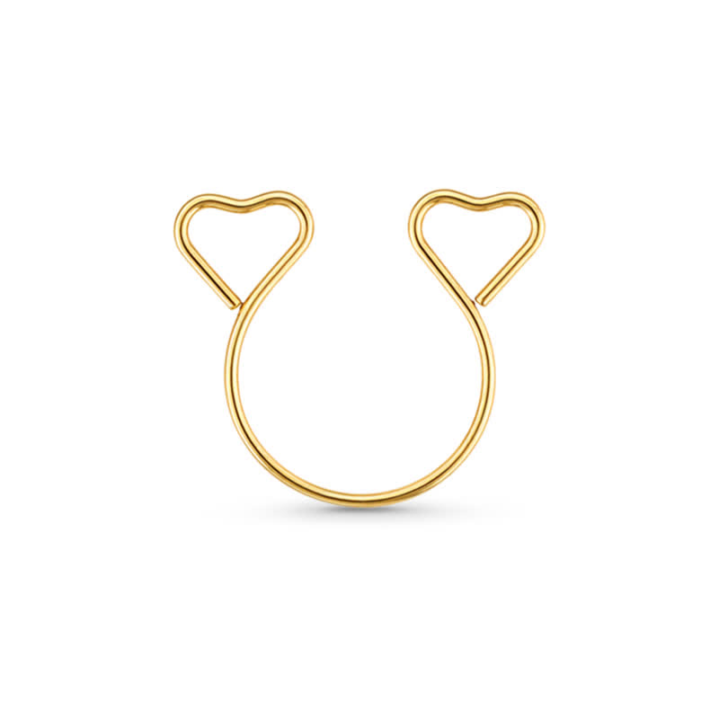 Heart Shape Adjustable Non-Piercing Nipple Rings - Gold - Buy 1 Get 1 Free - image 6