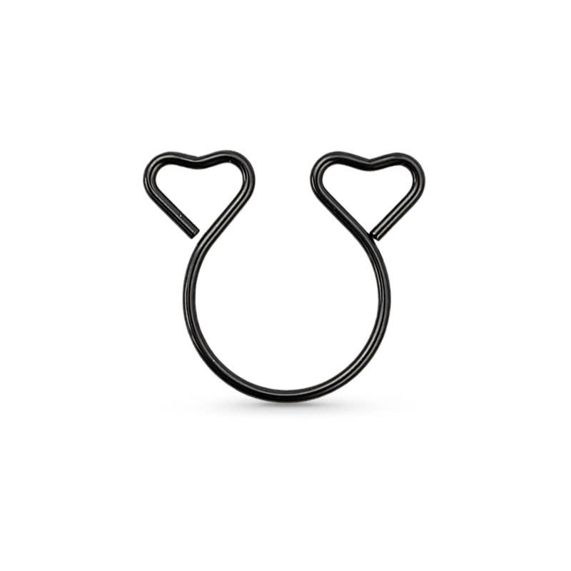 Heart Shape Adjustable Non-Piercing Nipple Rings - Black - Buy 1 Get 1 Free - image 5