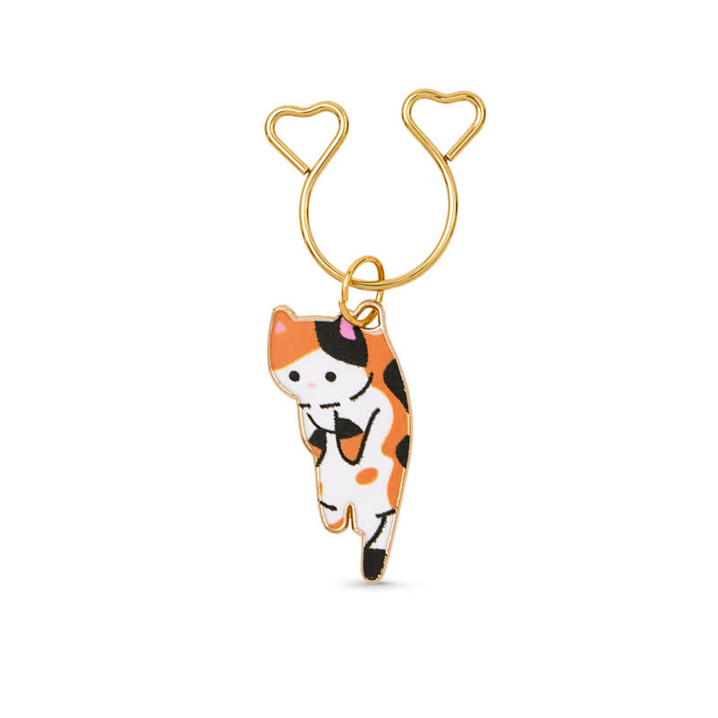 Cute Cat Charm Adjustable Non-Piercing Nipple Rings - image 1