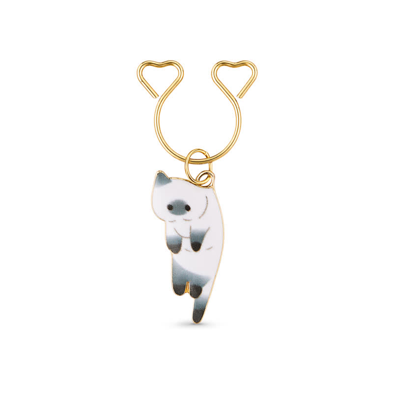 Cute Cat Charm Adjustable Non-Piercing Nipple Rings - image 9
