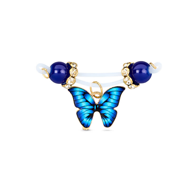 Blue Butterfly Adjustable Non-Piercing Nipple Rings - image 1