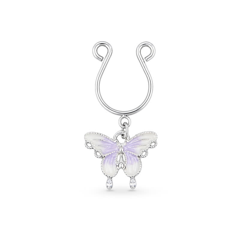Butterfly Adjustable Fake Nipple Rings - image 1