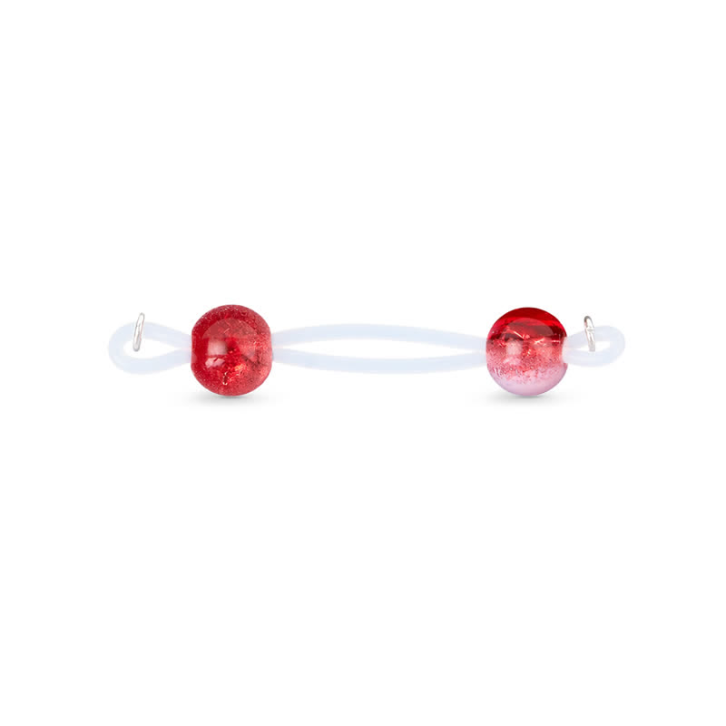 Red Clear Bead Adjustable Non-Piercing Nipple Rings - image 1