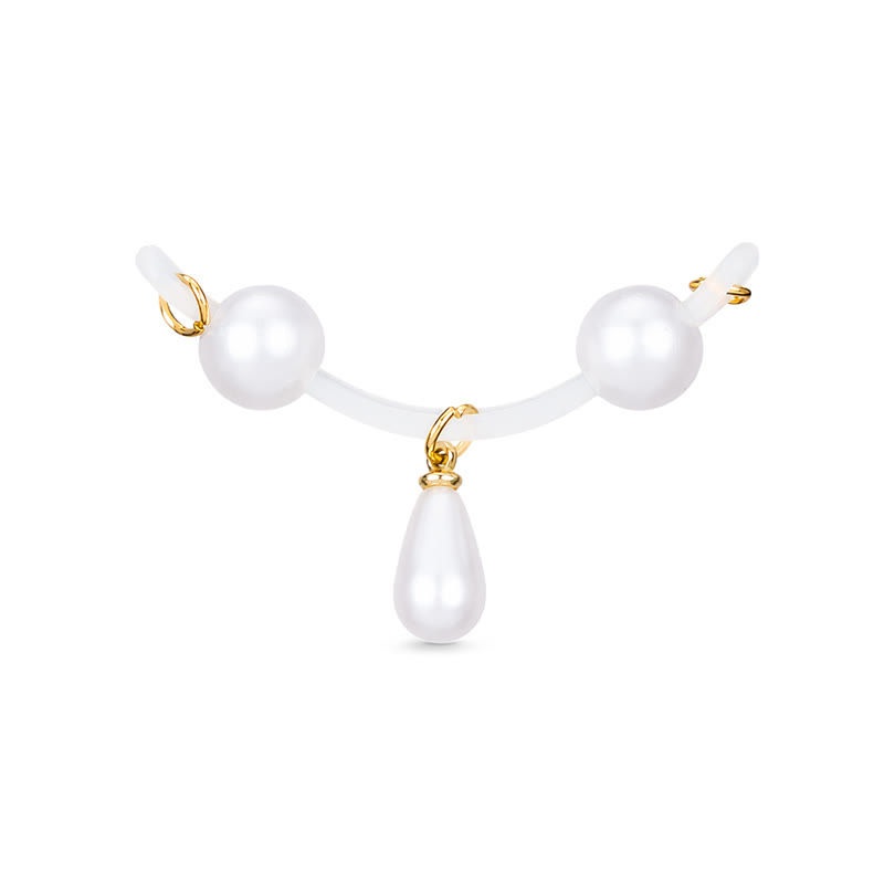 Pearl Pendant Adjustable Non-Piercing Nipple Rings - image 1