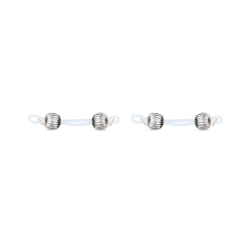 Silver Barbell Adjustable Non-Piercing Nipple Rings - image 7