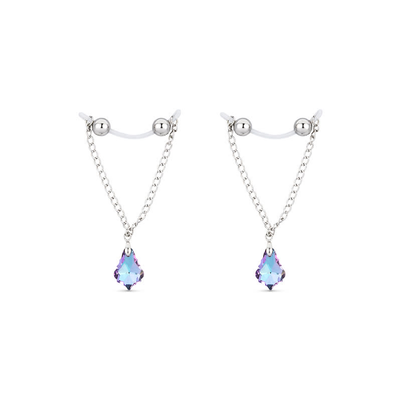 Crystal Pendant Adjustable Non-Piercing Nipple Rings - image 8
