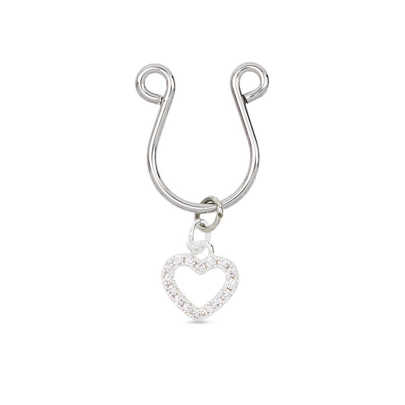 Heart Diamond Adjustable Non-Piercing Nipple Rings - image 1