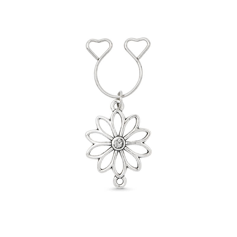 Flower Charm Adjustable Non-Piercing Nipple Rings - image 1