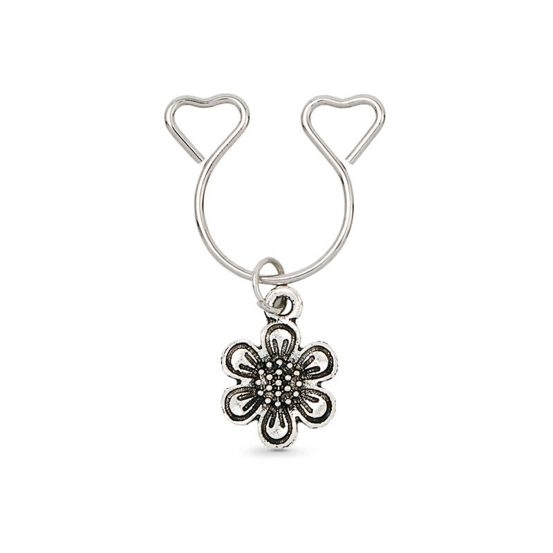 Flower Charm Adjustable Clip-On Nipple Rings - image 1