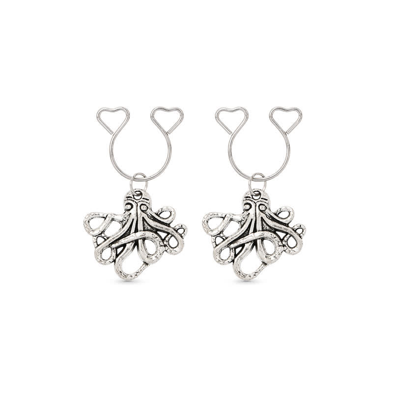 Octopus Charm Adjustable Non-Piercing Nipple Rings - image 4