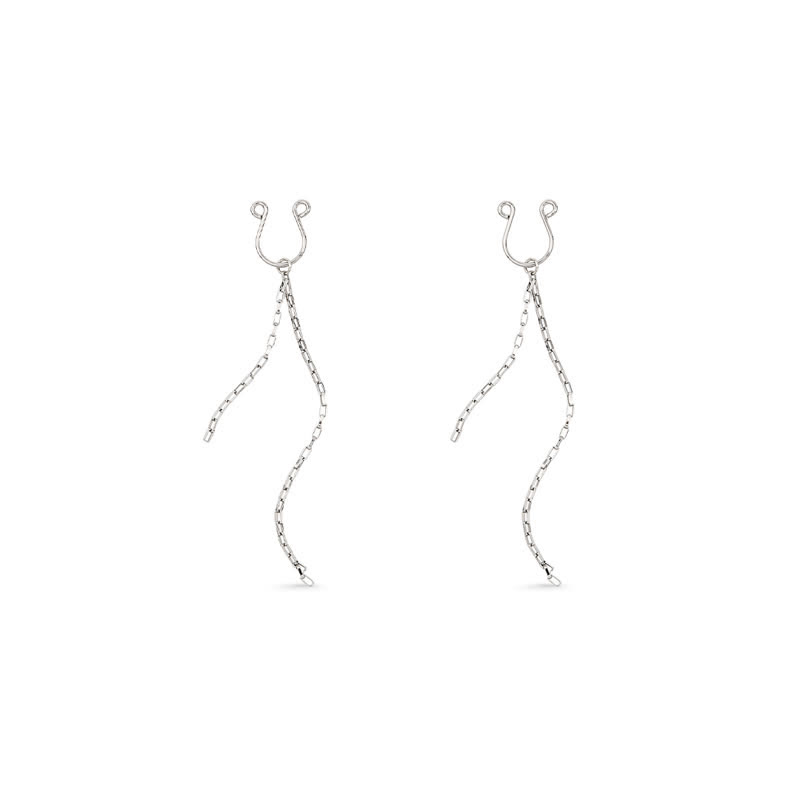 Silver Chain Tassel Adjustable Non-Piercing Nipple Rings - image 4