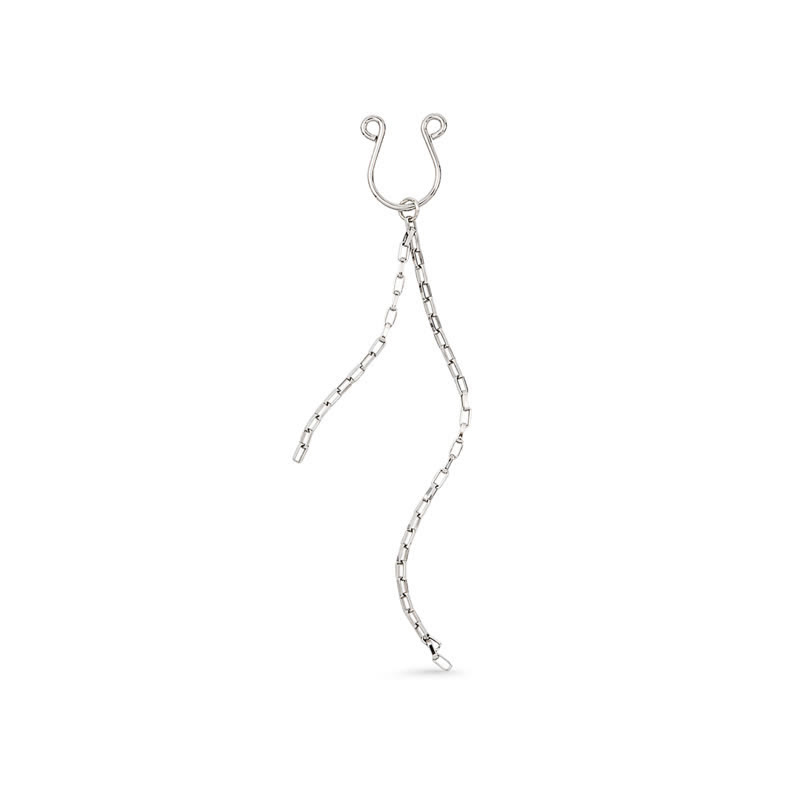 Silver Chain Tassel Adjustable Non-Piercing Nipple Rings - image 1