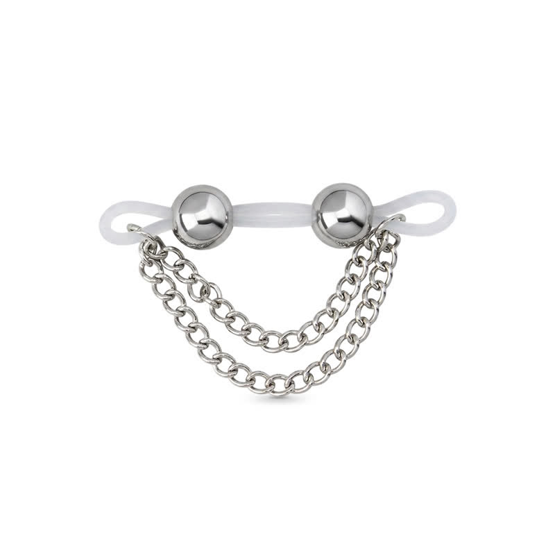 Double Chain Adjustable Non-Piercing Nipple Rings - image 1