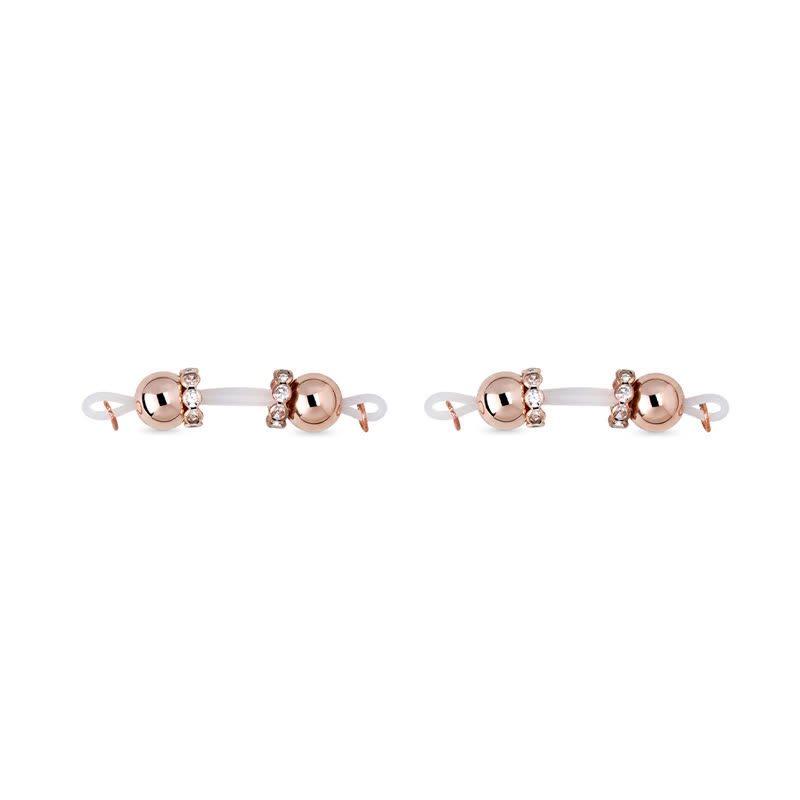Metal Beaded Adjustable Non-Piercing Nipple Rings - Gold - 2 (a pair) - image 6