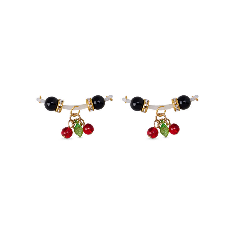 Cherry Charm Adjustable Fake Nipple Rings - Red - 2 pack (one pair) - image 5