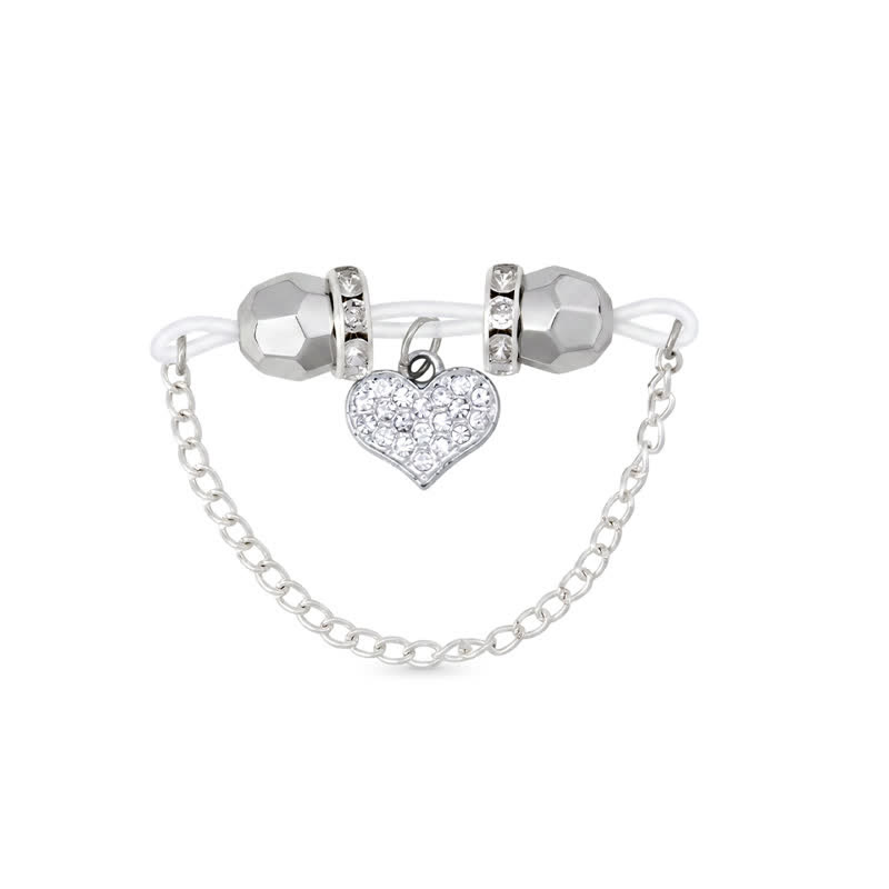 Heart Charm Chain Adjustable Non-Piercing Nipple Rings - image 1