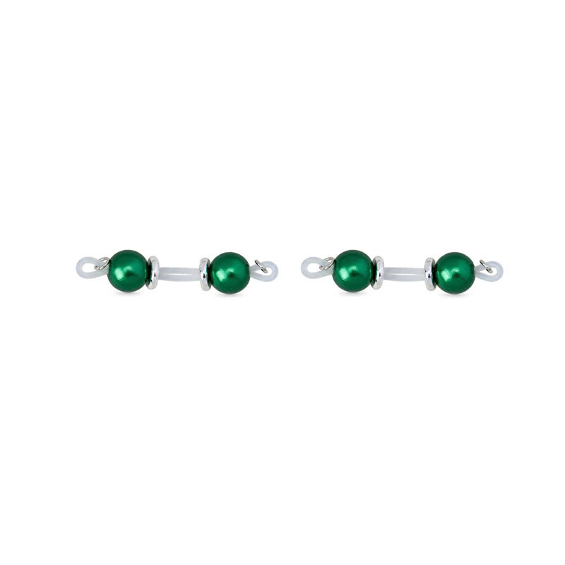 Green Bead Adjustable Non-Piercing Nipple Rings - image 6