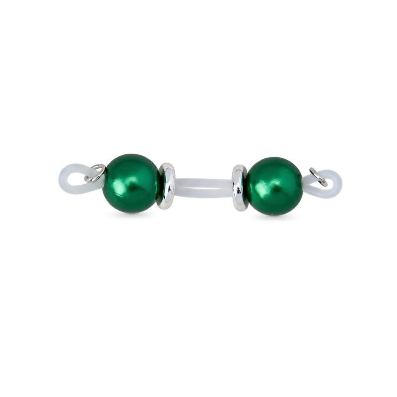 Green Bead Adjustable Non-Piercing Nipple Rings - image 1