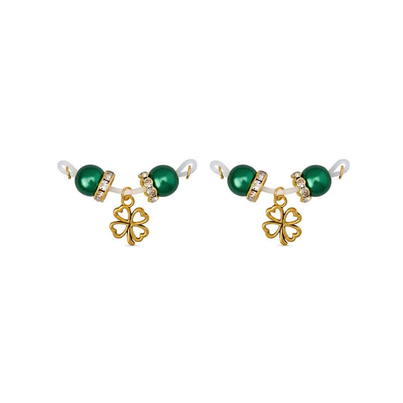 Four-Leaf Clover Charm Adjustable Non-Piercing Nipple Rings - image 4