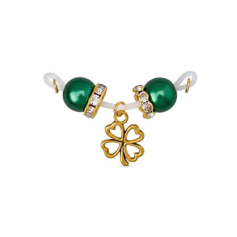 Four-Leaf Clover Charm Adjustable Non-Piercing Nipple Rings - image 1
