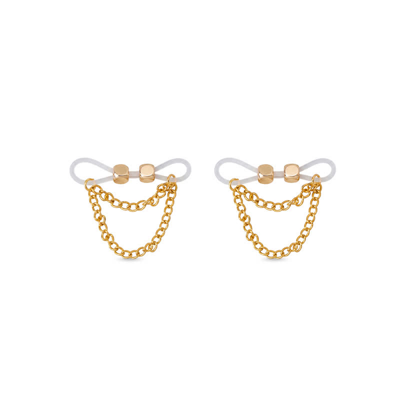 Gold Chain Adjustable Non-Piercing Nipple Rings - image 5