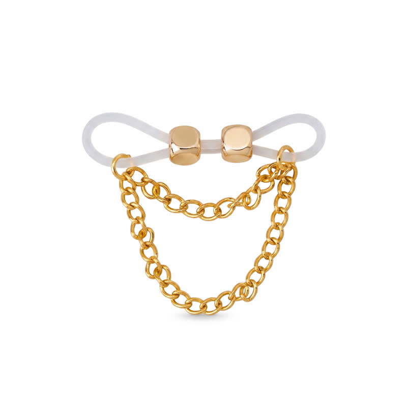 Gold Chain Adjustable Non-Piercing Nipple Rings - image 1