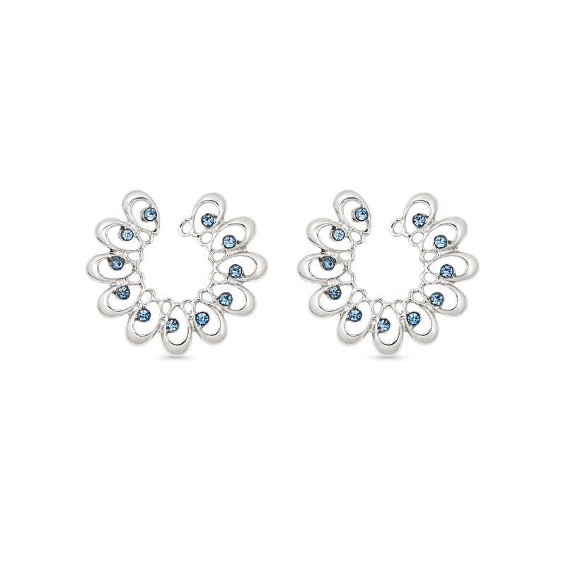 Peacock Feather Petal Adjustable Non-Piercing Nipple Rings - Blue - 2（ a pair） - image 7