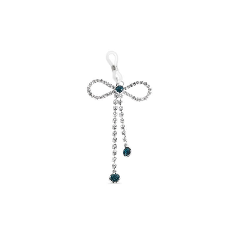 Starry Teal Bow Adjustable Non-Piercing Nipple Rings - image 1