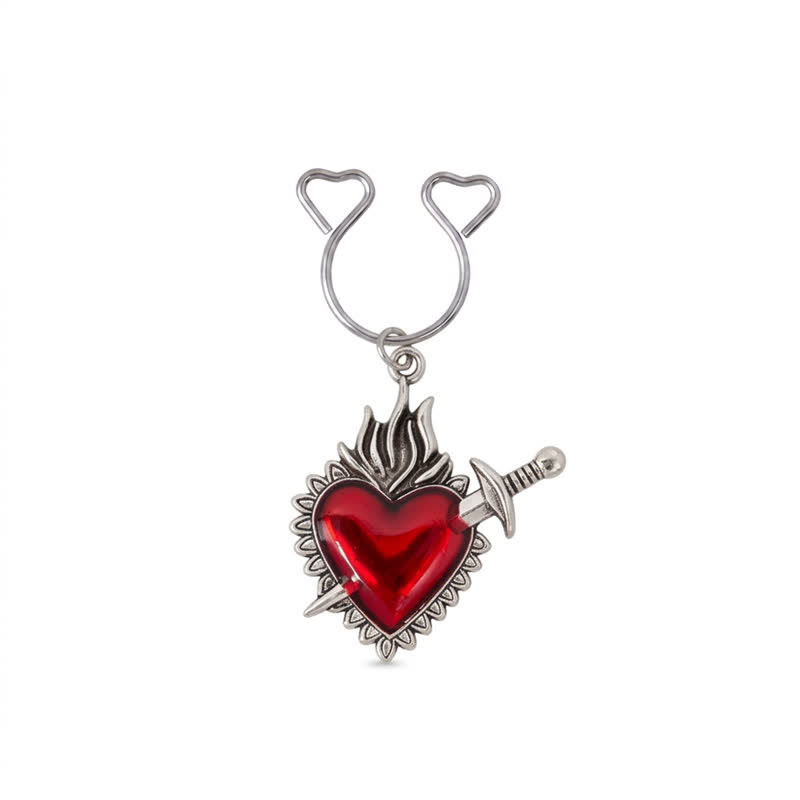 Heart Charm Adjustable Non-Piercing Nipple Rings - image 1