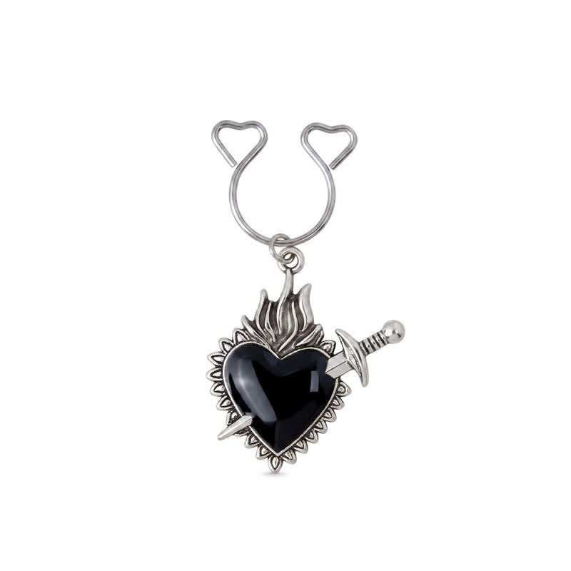 Heart Charm Adjustable Non-Piercing Nipple Rings - image 6