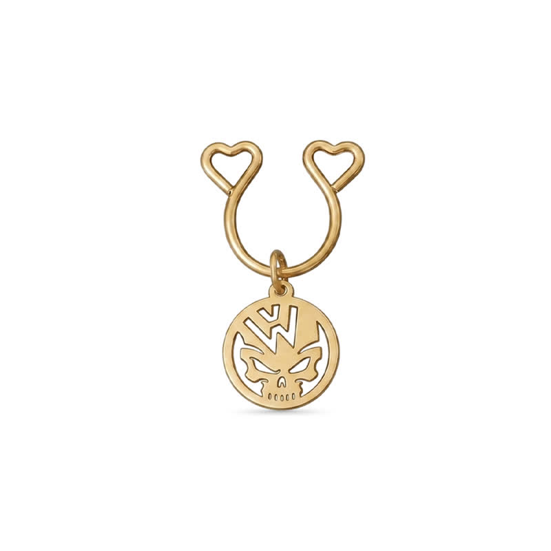 Skull Adjustable Clip-On Nipple Rings - image 1