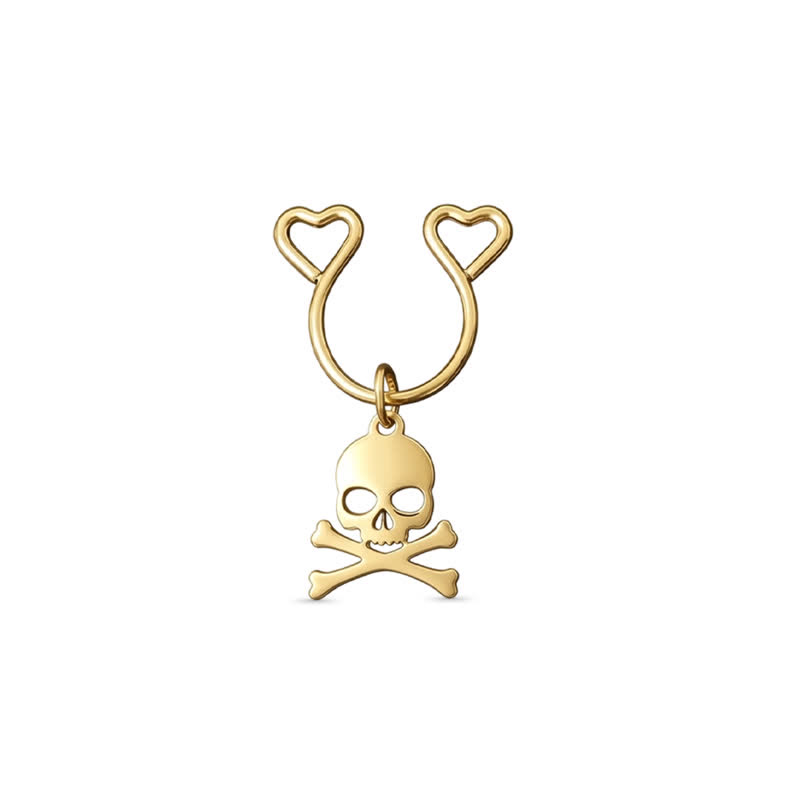 Skull Bone Adjustable Non-Piercing Nipple Rings - image 1