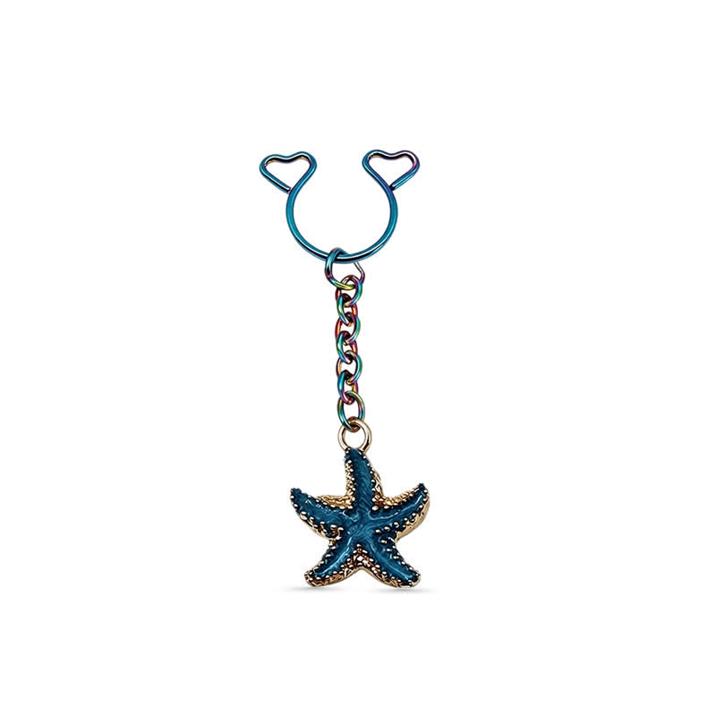 Starfish Chain Adjustable Non-Piercing Nipple Rings - image 1