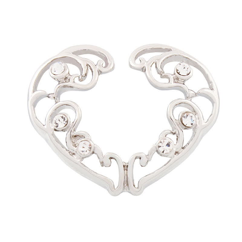 Gem Heart Adjustable Non-Piercing Nipple Rings - image 1