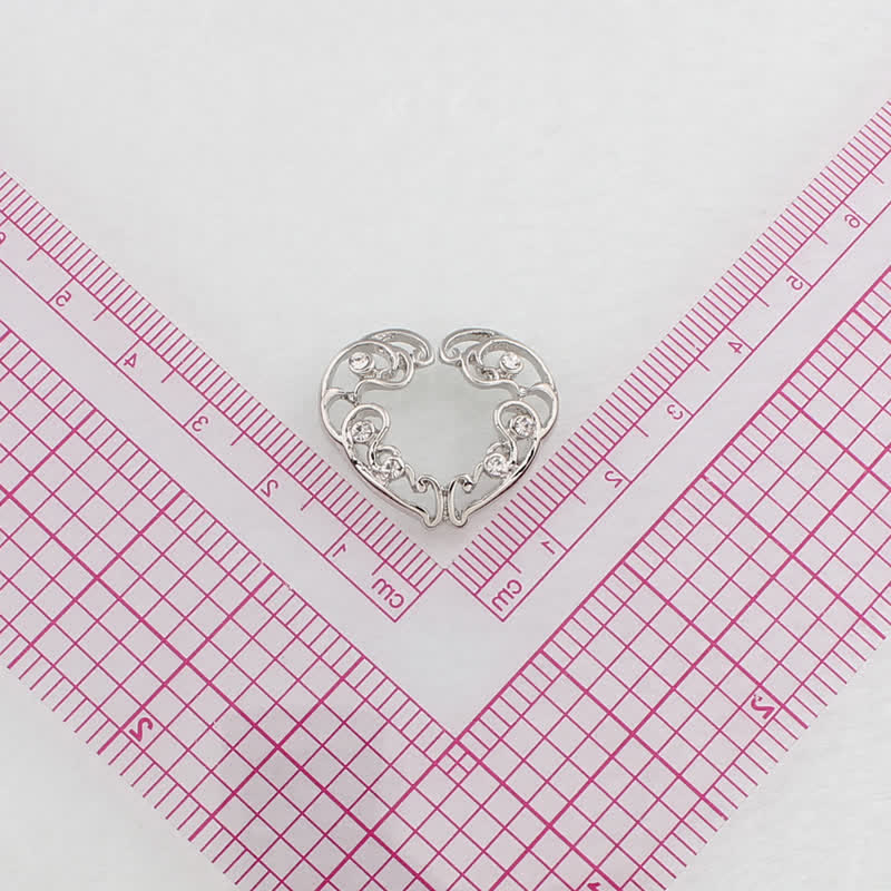 Gem Heart Adjustable Non-Piercing Nipple Rings - image 5