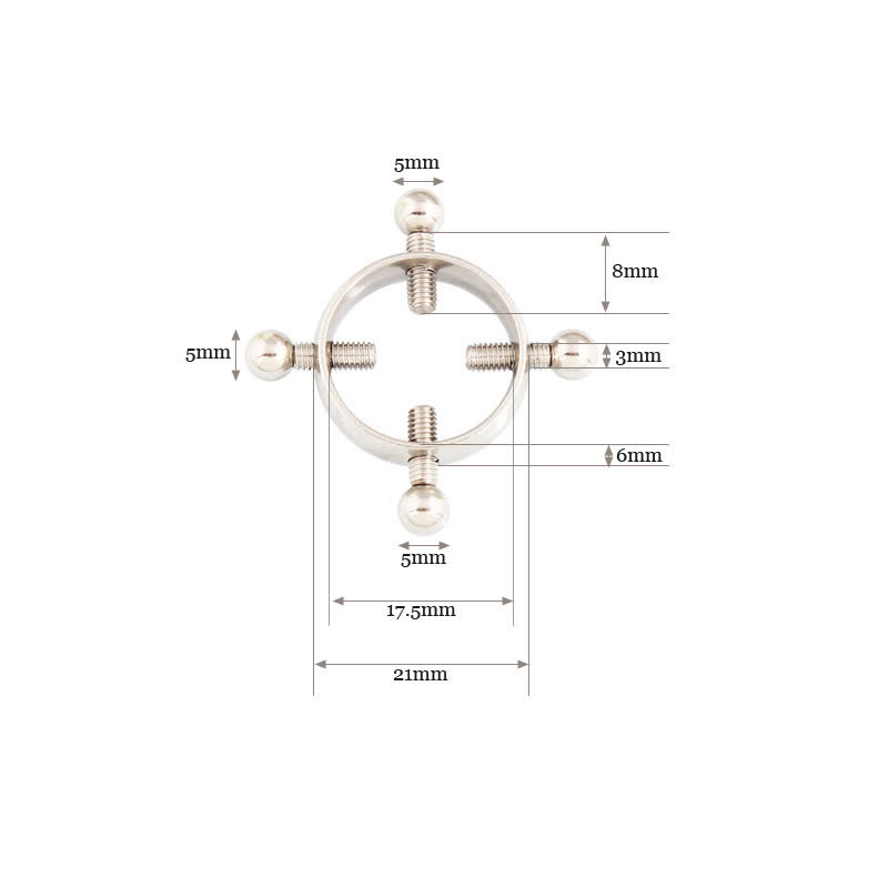 Steel Screw-On Adjustable Non-Piercing Nipple Rings - image 4