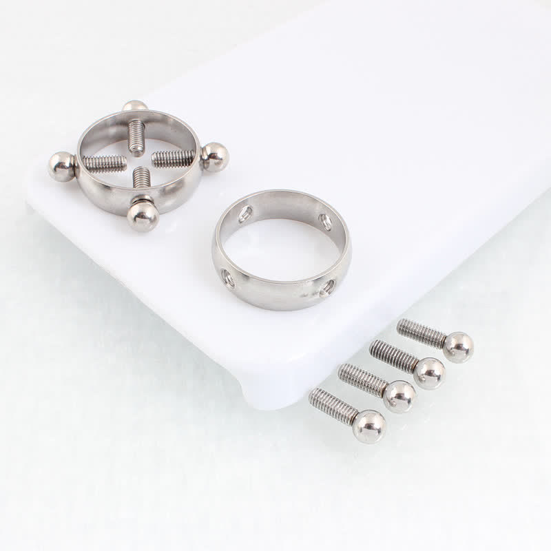 Steel Screw-On Adjustable Non-Piercing Nipple Rings - image 2