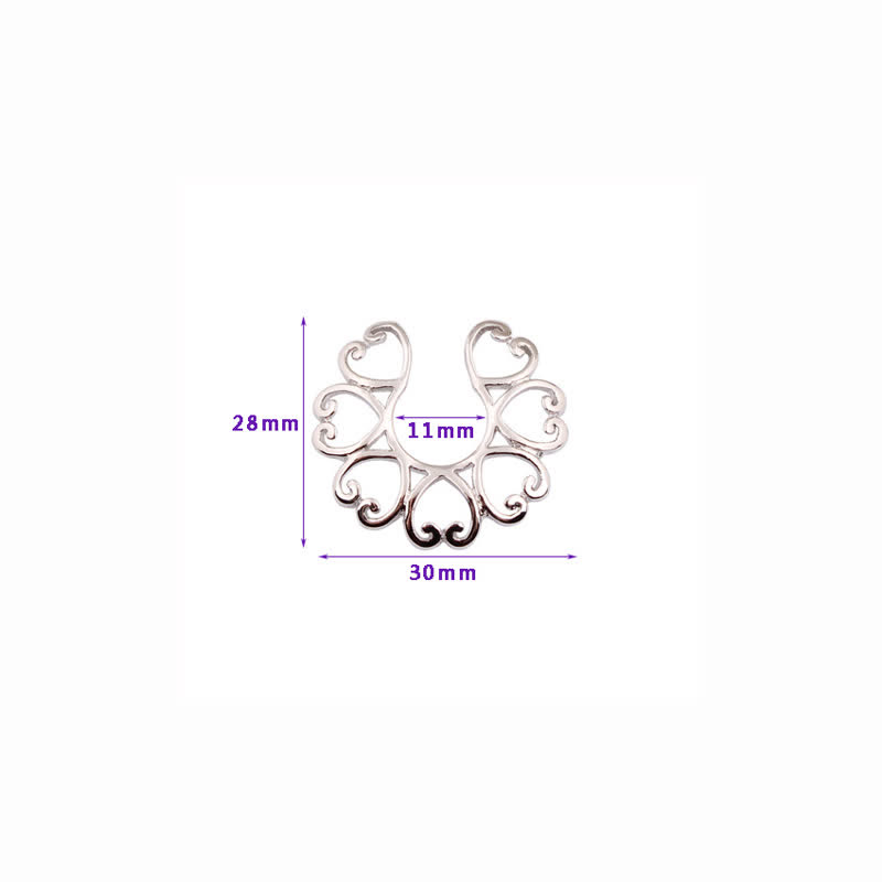 Heart Filigree Adjustable Non-Piercing Nipple Rings - image 5