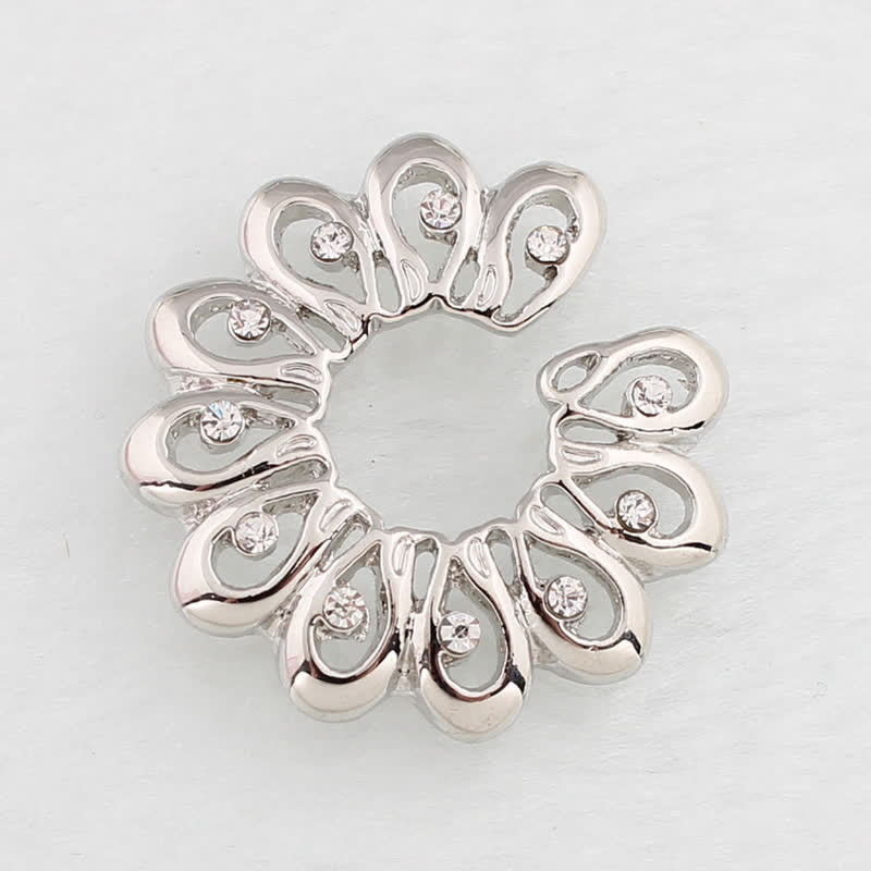 Twin Gem Adjustable Non-Piercing Nipple Rings - Silver - image 3
