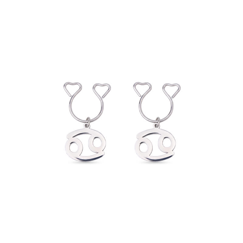Zodiac Sign Adjustable Non-Piercing Nipple Rings - Silver - 2 ( a pair) - image 7