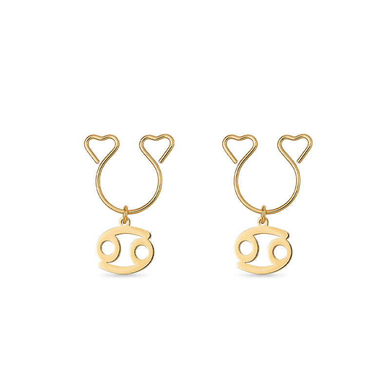 Zodiac Sign Adjustable Non-Piercing Nipple Rings - Gold - 2 ( a pair) - image 8