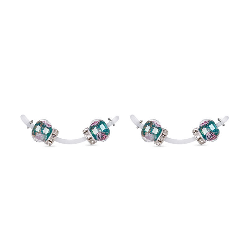 Rose Faceted Adjustable Non-Piercing Nipple Rings - Blue - 2 pack (one pair) - image 5